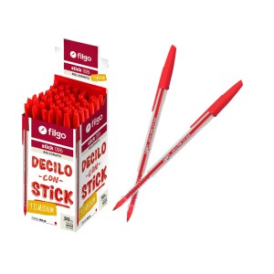FILGO BOLIGRAFO STICK 026 ROJO x 1u